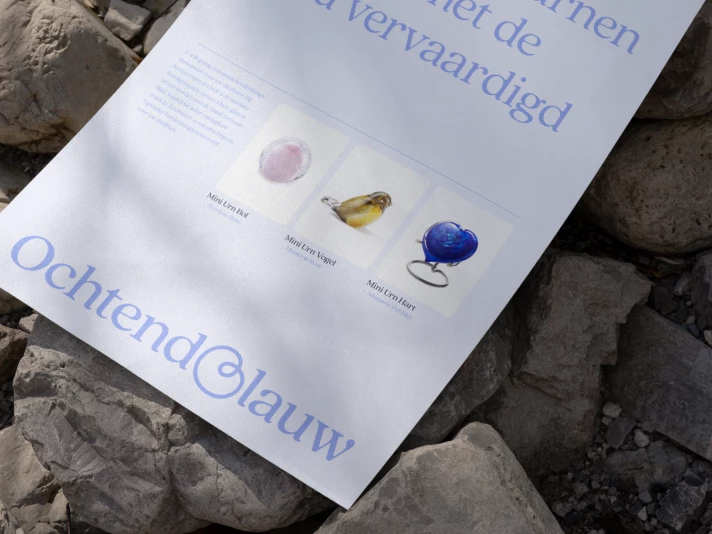 Ochtendblauw poster